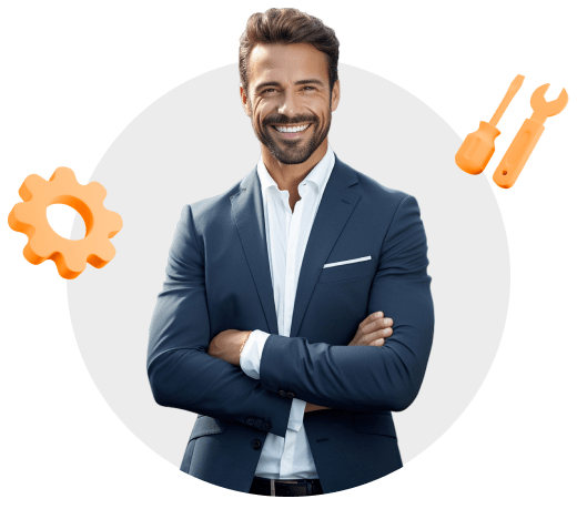 A man confidently giving pose 