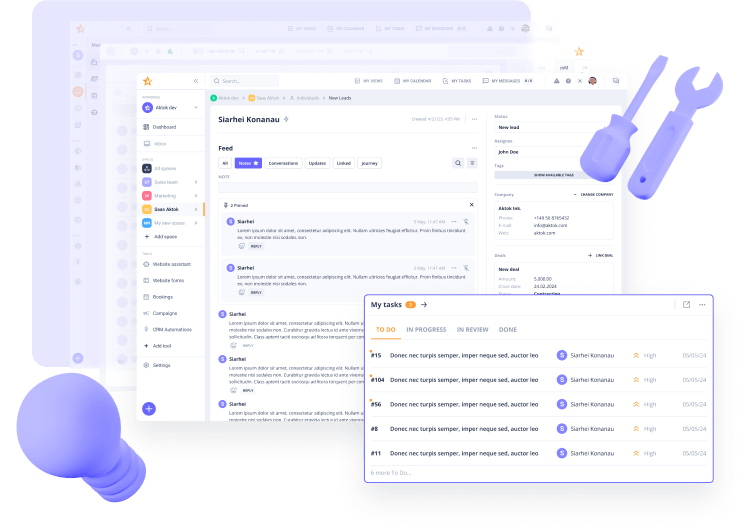 Multiple task in the dashboard