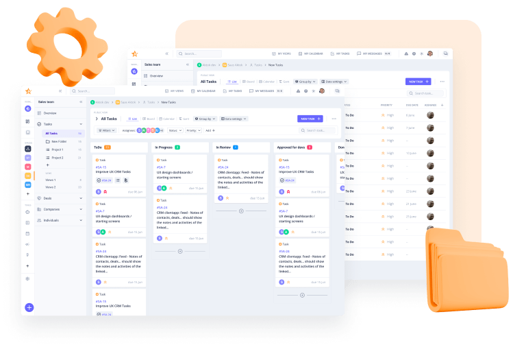 Dashboard with all task 